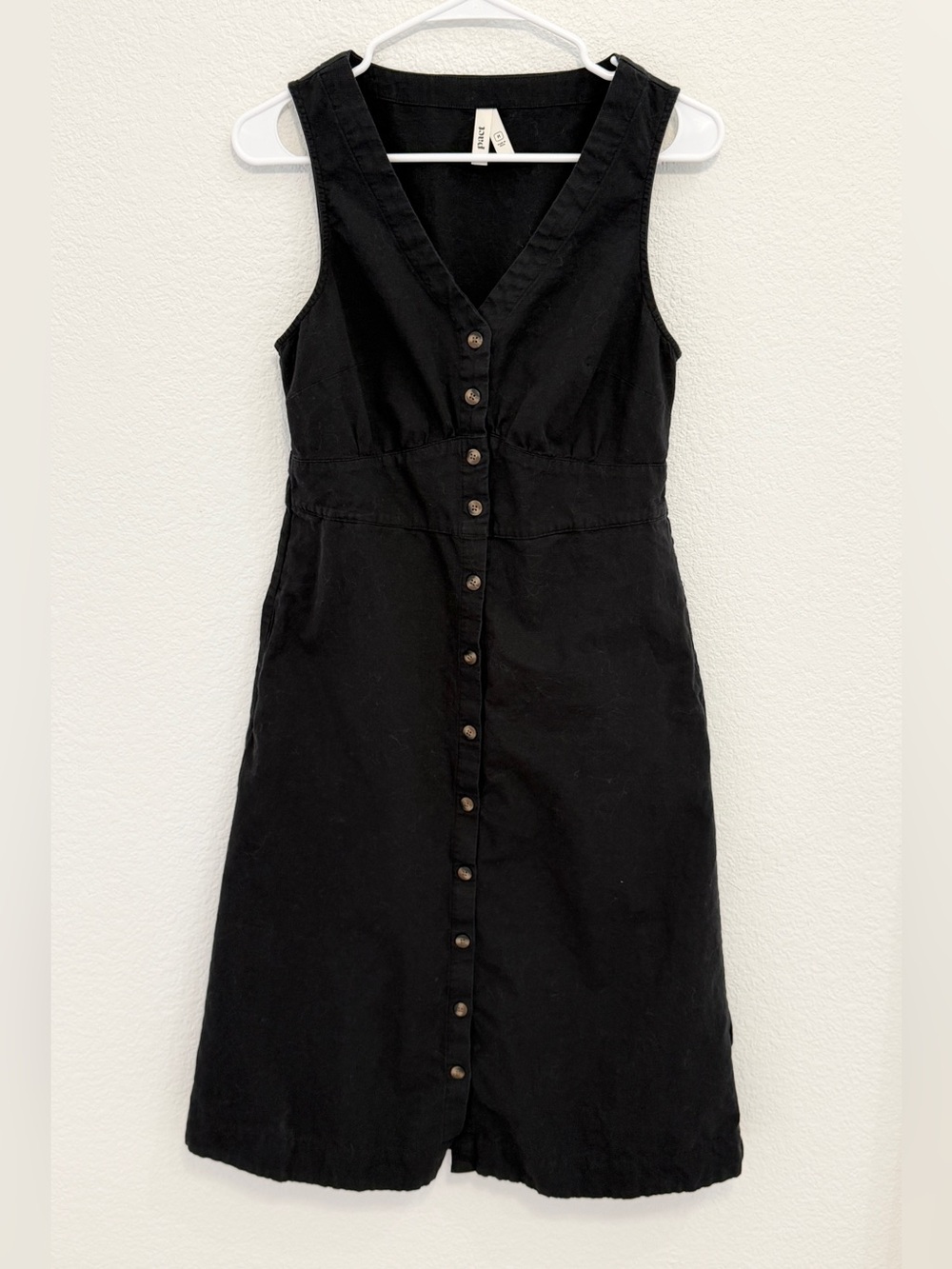Pact Canopy Organic Cotton/Linen Button Front Dress - Picture 3 of 8